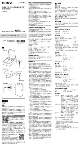 sony 索尼ECM-W5